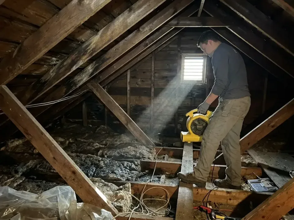 attic-water-damage-drying-proc-007 — frequently asked questions, Emergency Water Extraction & 24/7 Flood Response in Muskego…